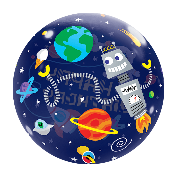 22 INCH SINGLE BUBBLE BIRTHDAY OUTER SPACE 1