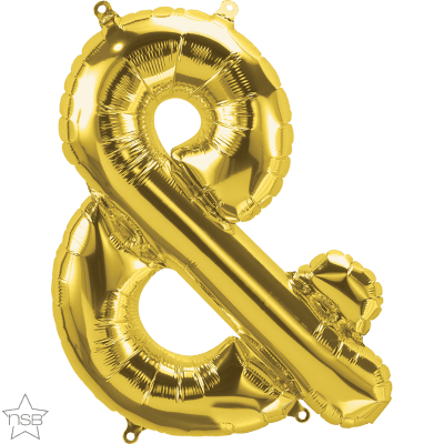 16 IN FOIL AMPERSAND GOLD AIR FILLED 1CTP