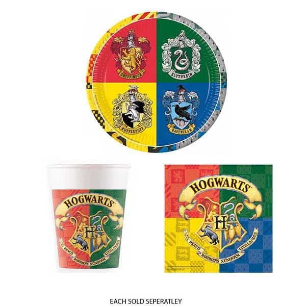 HARRY POTTER HOGWARTS HOUSE PPR PLATE 23CM 8CT NG