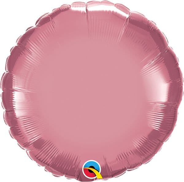 18 INCH FOIL RND CHROME MAUVE 1CTP