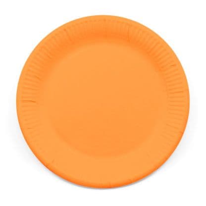 ECO COMP IND ORANGE PAPER PLATES LARGE 23CM 8CT