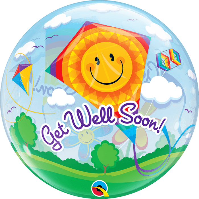 22 INCH SINGLE BUBBLE GET WELL SOON! KITES 1CTP