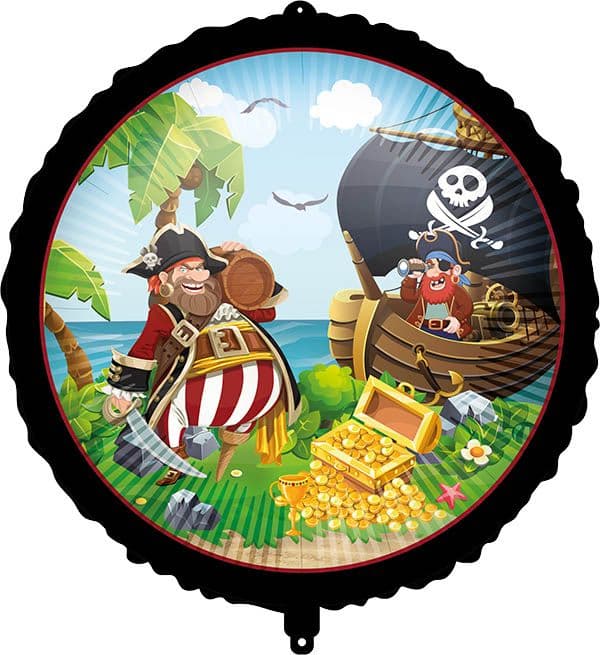 18 INCH FOIL RND ISLAND PIRATES 1CTP