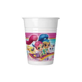 SHIMMER&SHINE GLITER FRIENDS PLSTIC CUPS 200ML 8CT