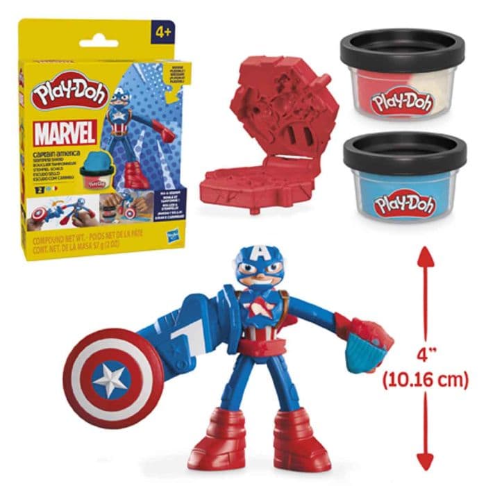 PLAY DOH CAPTAIN AMERICA STAMPING SHIELD