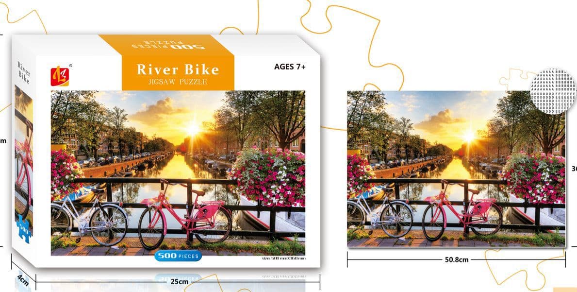 500 Piece River Bike Puzzle