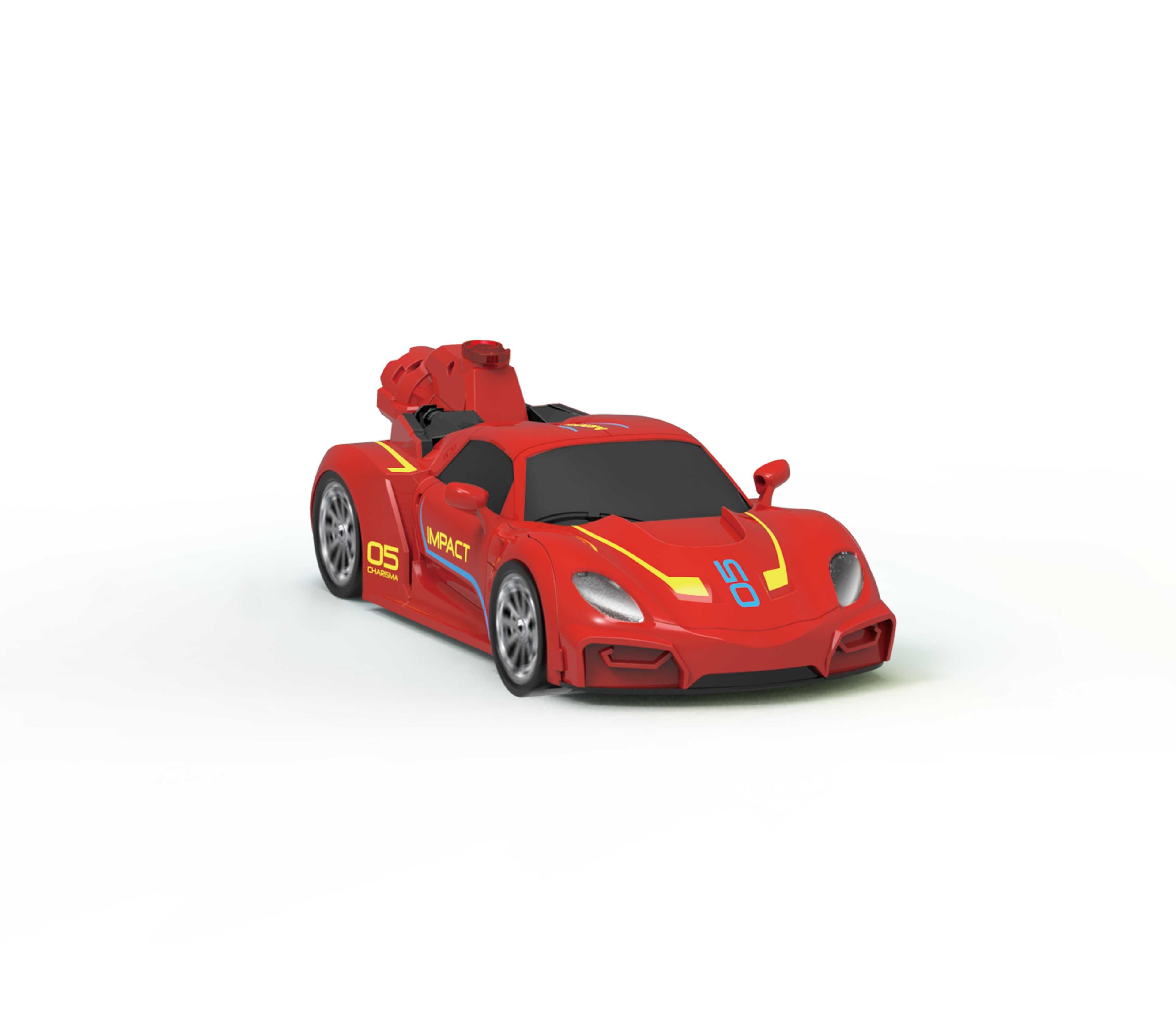 REVOLT TRANSFORMING ROBOT CAR RED RC