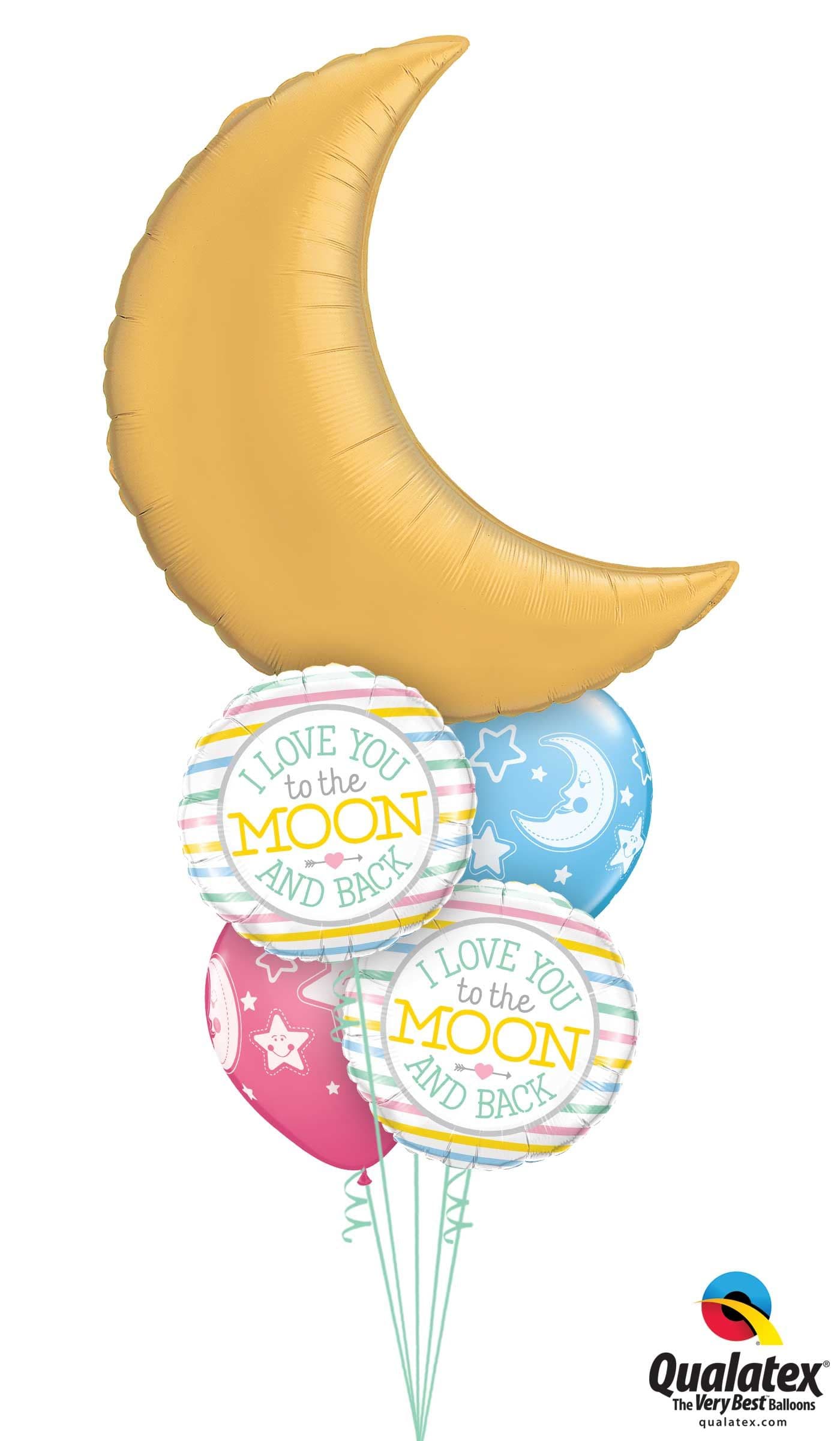 11 INCH LATEX RND SPEC AST BABY MOON & STARS 50CTP