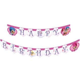 SHIMMER&SHINE GLITER FRNDS HPPYBDAY DICUT BANNER