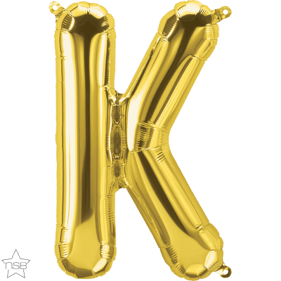 16 IN FOIL GOLD LETTER K AIR FILLED 1CTP