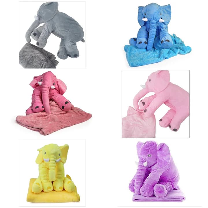 Large Elephant Pillow With Blanket