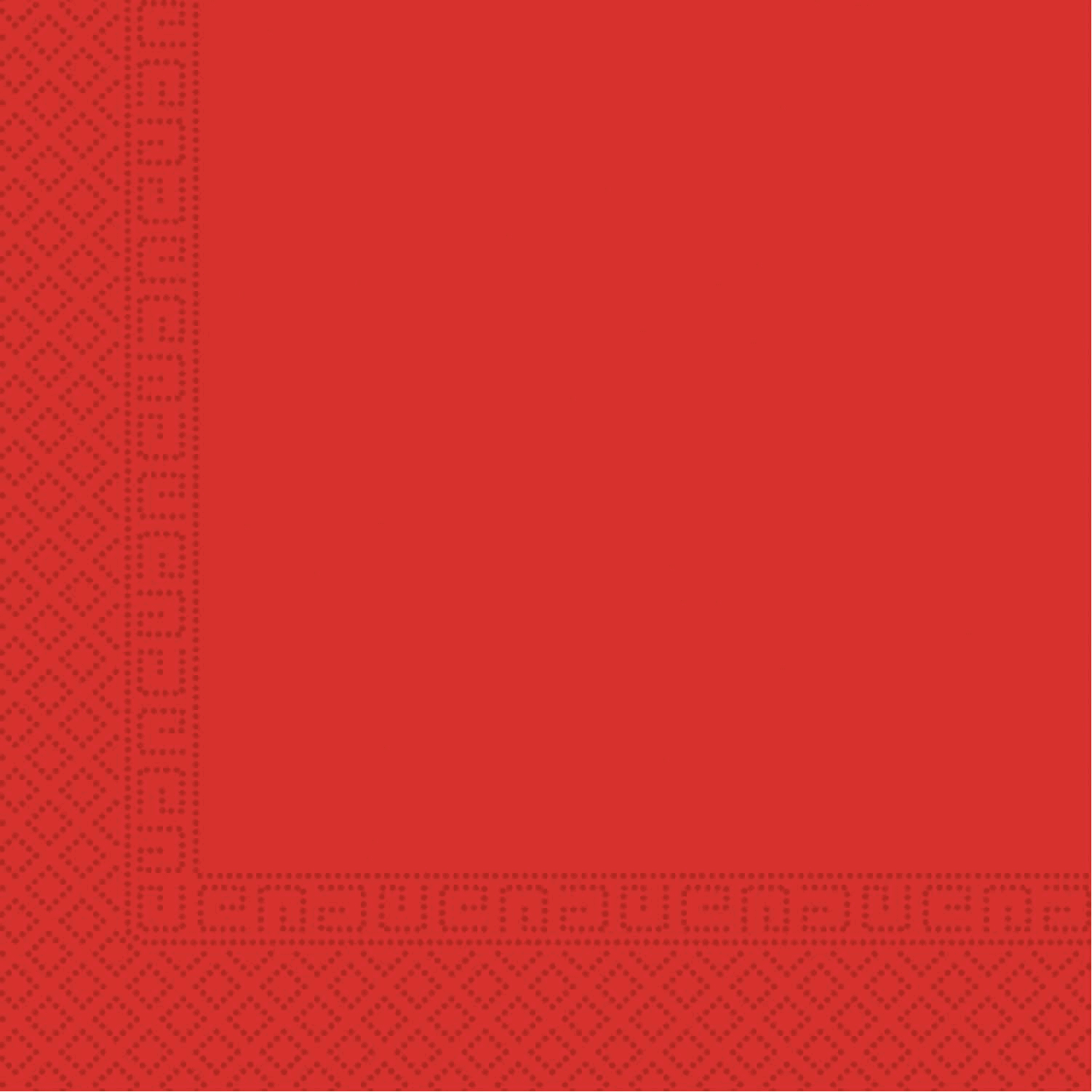 SOLID RED THREE PLY PAPER NAPKINS 33X33CM 20CT