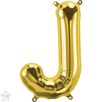 16 IN FOIL GOLD LETTER J AIR FILLED 1CTP