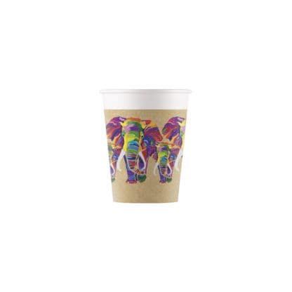 ECO COMPOSTABLE ELEPHANT PAPER CUPS 200ML 8CT