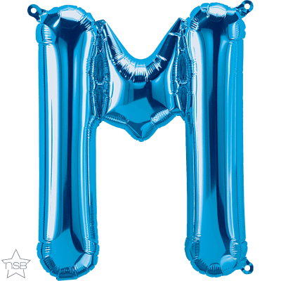 16 IN FOIL BLUE LETTER M AIR FILLED 1CTP