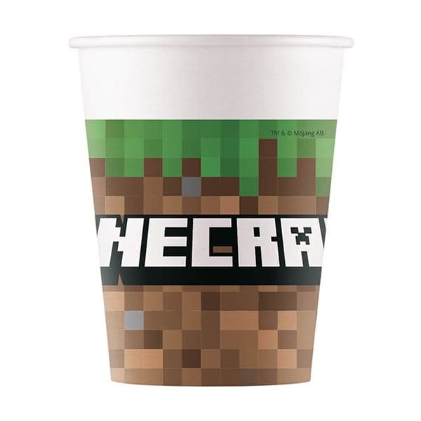 MINECRAFT PAPER CUPS 200ML 8CT