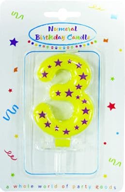 CANDLES BIRTHDAY NUMBER 3 1CTP