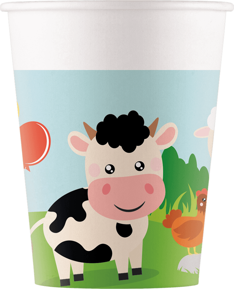 FARM PAPER CUPS 200ML 8CT