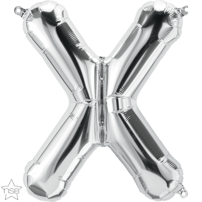 34 INCH FOIL SILVER LETTER X 1CTP