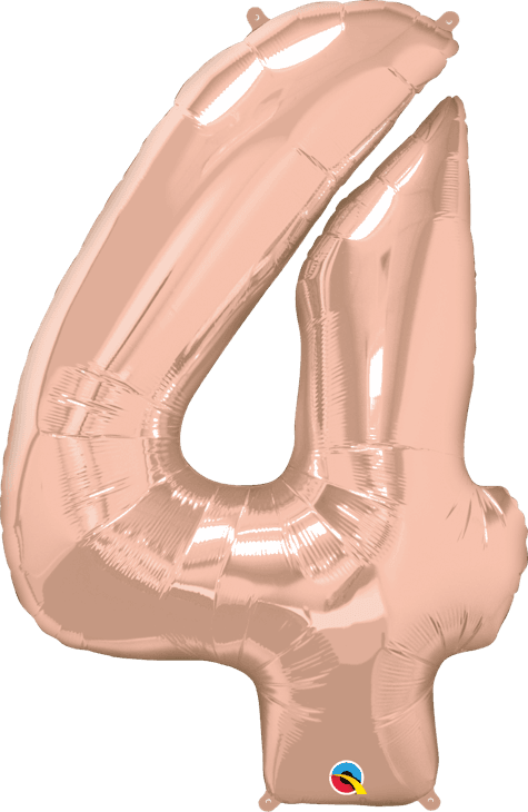 34 INCH FOIL NUMBER 4 ROSE GOLD 1CTP