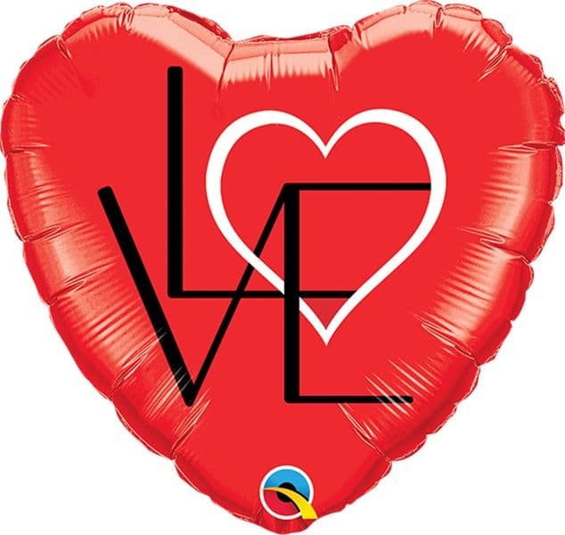 9 INCH FOIL HEART LOVE 1CTL