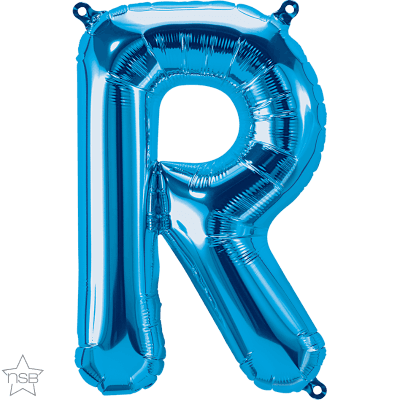 16 IN FOIL BLUE LETTER R AIR FILLED 1CTP