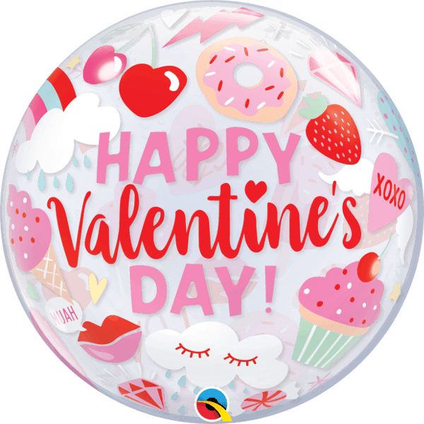 22 INCH SINGLE BUBBLE EVERYTHING VALENTINES 1CTP