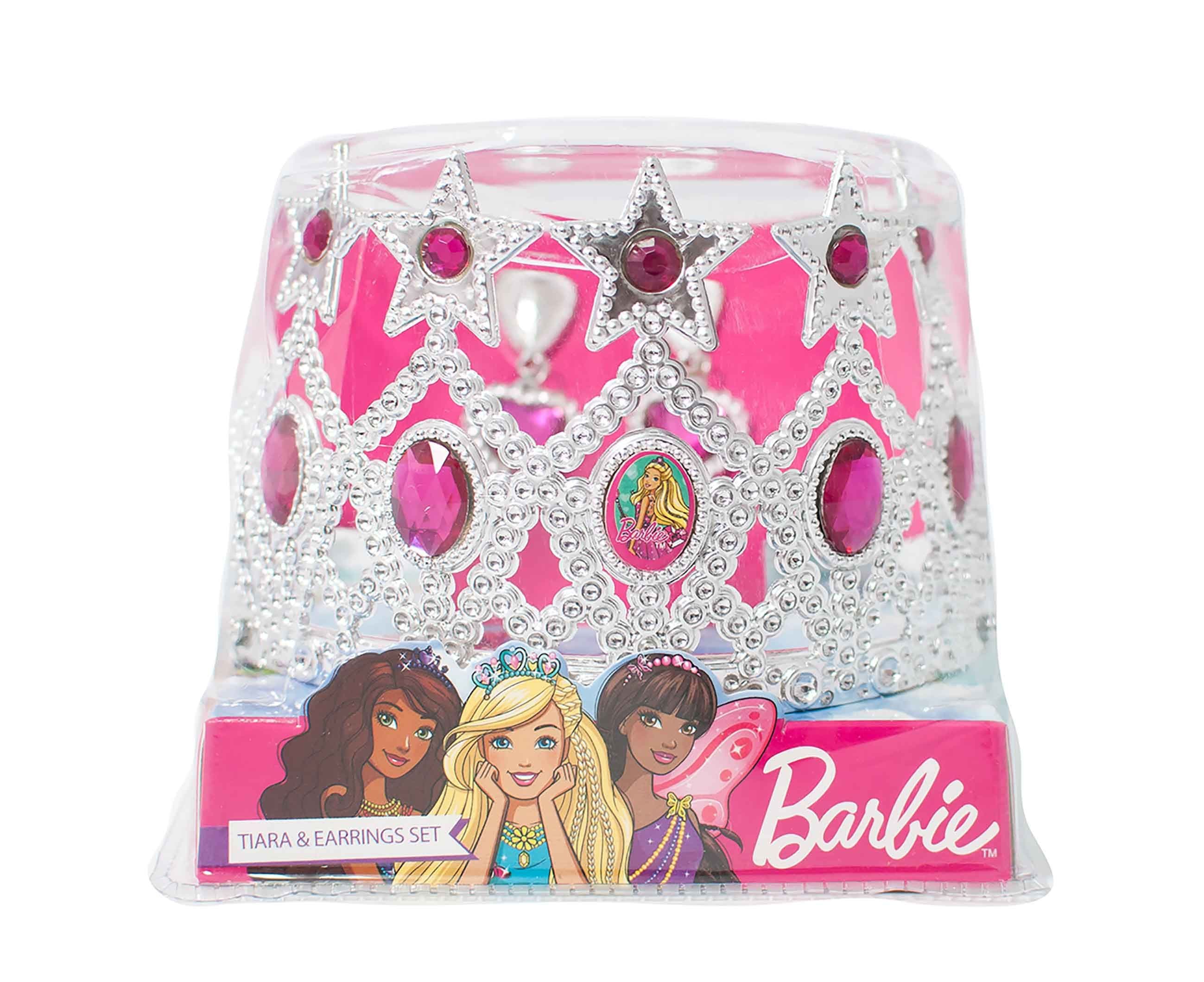BARBIE TIARA WITH EARRING IN PVC BOX 1CT