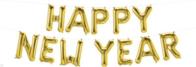 16 IN FOIL HAPPY NEW YEAR GOLD KIT AIR FILLED 1CTP