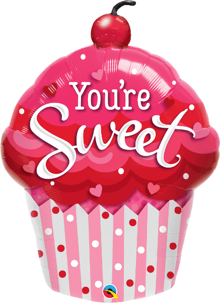 35 INCH FOIL SHAPE YOU ARE SWEET CUPCAKE 1CTP
