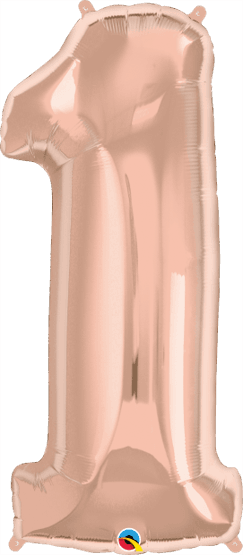 34 INCH FOIL NUMBER 1 ROSE GOLD 1CTP