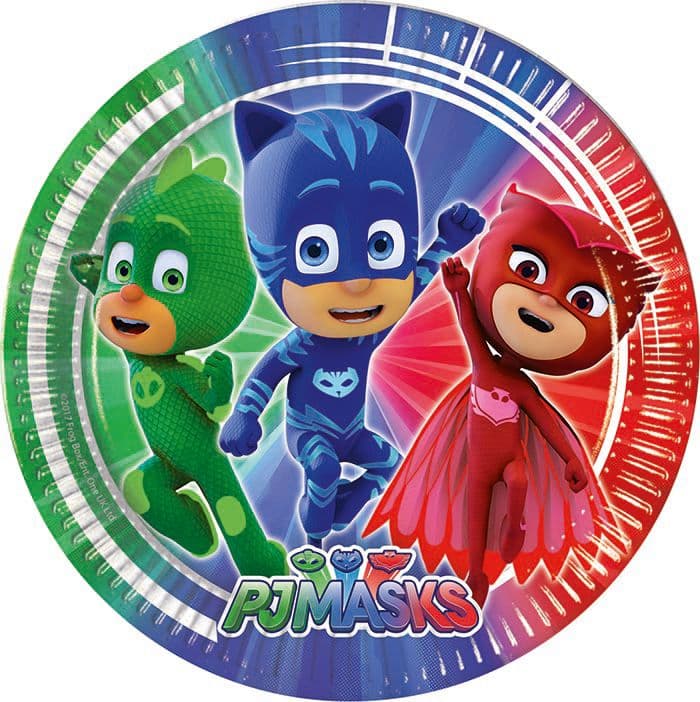 PJ MASKS PAPER PLATES LARGE 23CM 8CT