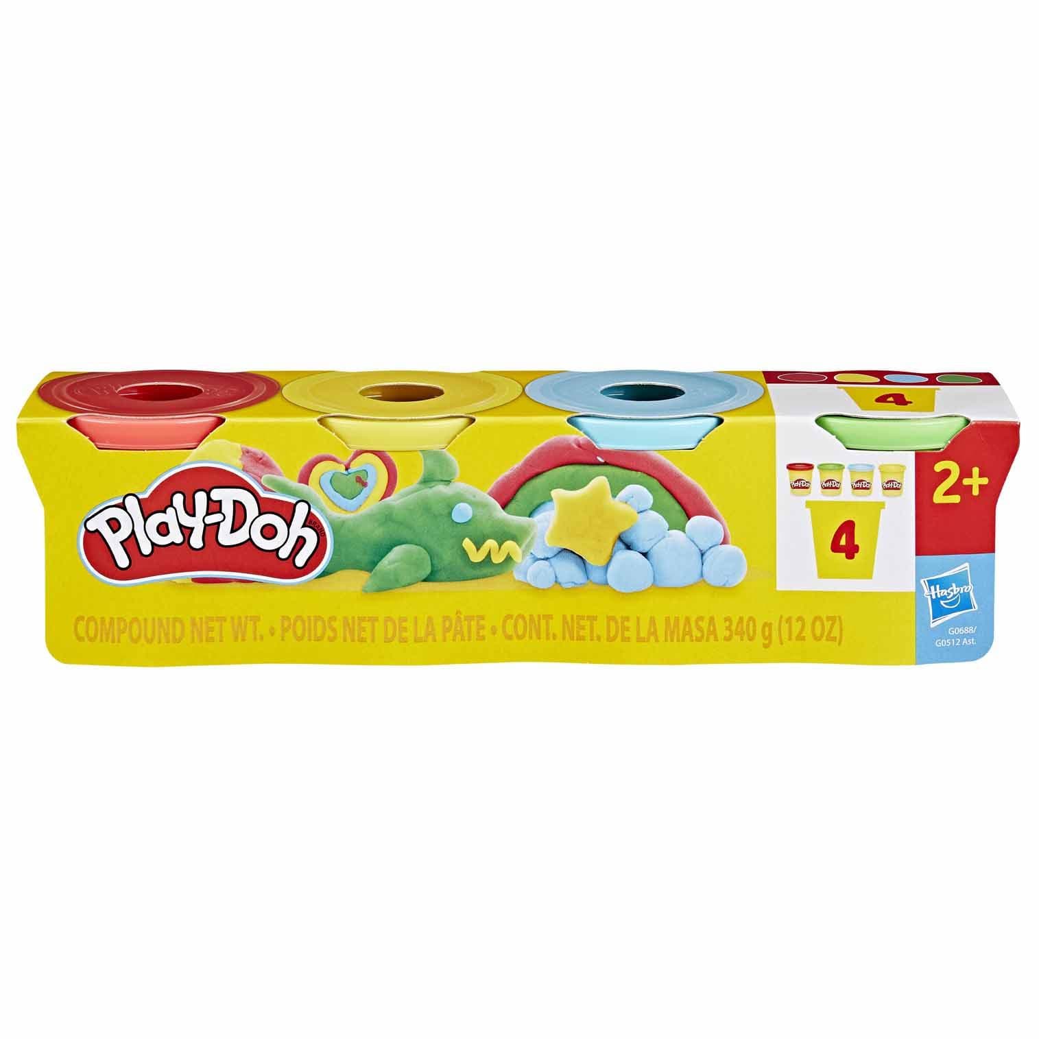 PLAY DOH CLASSIC 4 PACK ASST 3OZ CANS