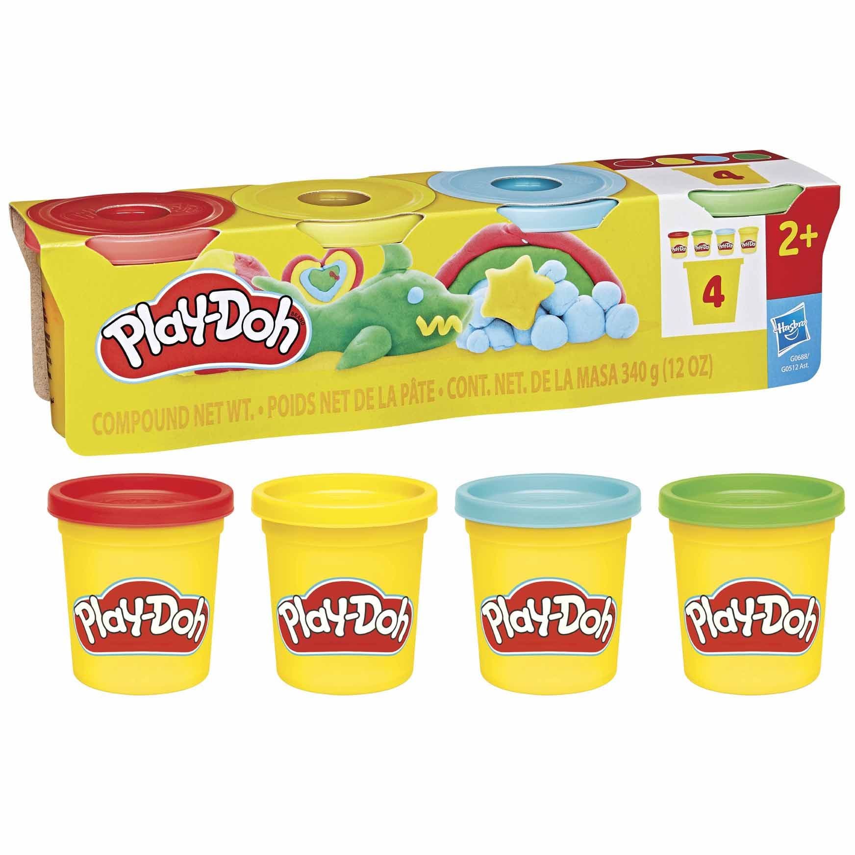 PLAY DOH CLASSIC 4 PACK ASST 3OZ CANS