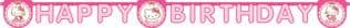 HELLO KITTY HEARTS HAPPY BDAY DIE CUT BANNER 1CT-