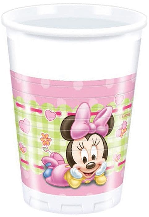 BABY MINNIE PLASTIC CUPS 200ML 8CT