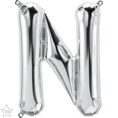 34 INCH FOIL SILVER LETTER N 1CTP