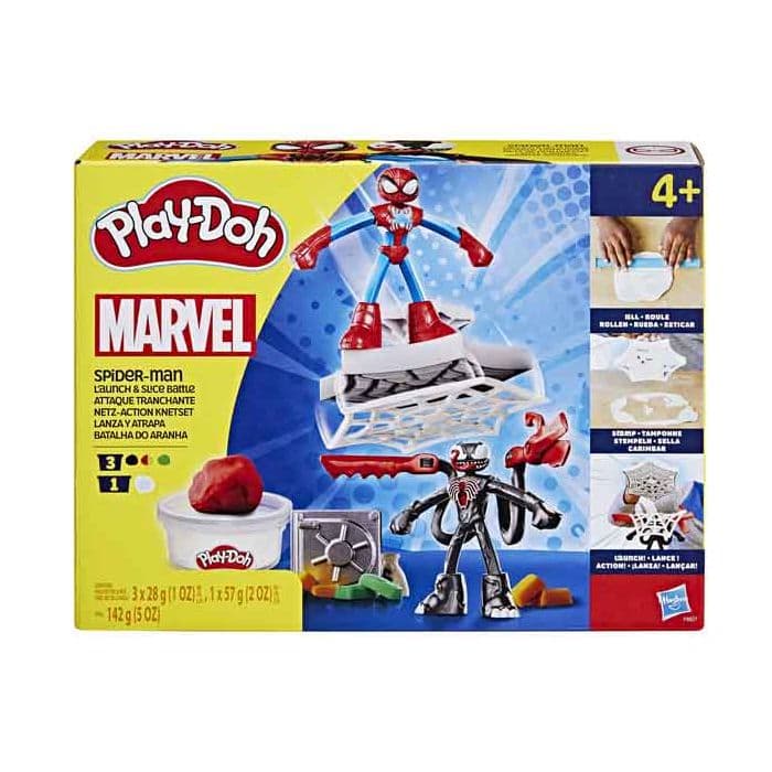 PLAY DOH SPIDER MAN LAUNCH AND SLICE BATTLE