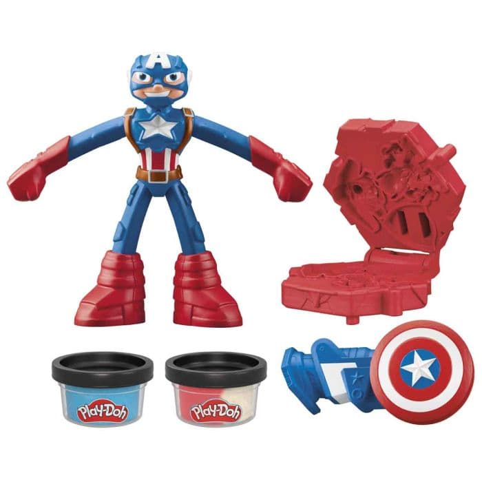 PLAY DOH CAPTAIN AMERICA STAMPING SHIELD