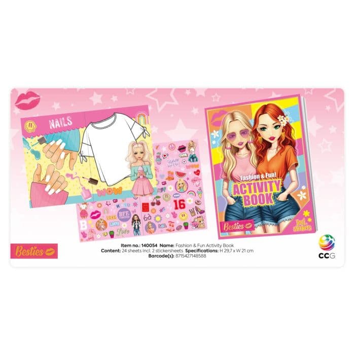 Bestie Activity Book A4 Including Stickers
