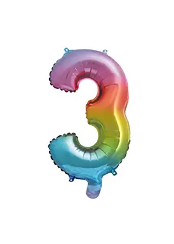 RAINBOW FOIL BALLOON 95CM NO 3