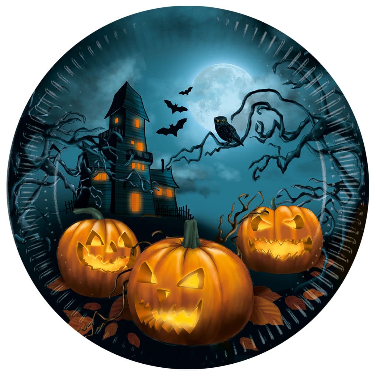 HALLOWEEN SENSATIONS PAPER PLATES 23CM 8CT