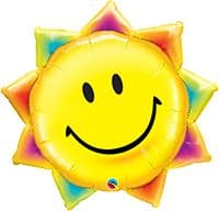 35 INCH FOIL SHAPE SUNSHINE SMILE FACE 1CTP