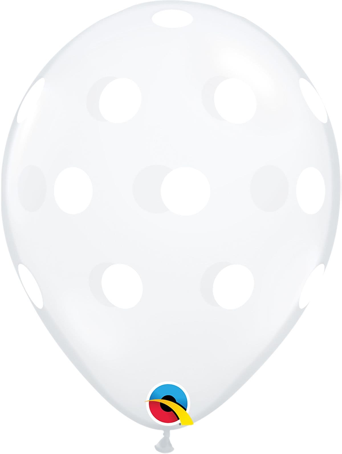 11 INCH LATEX RND JWL AST PRT BIG POLKA DOTS 50CTP