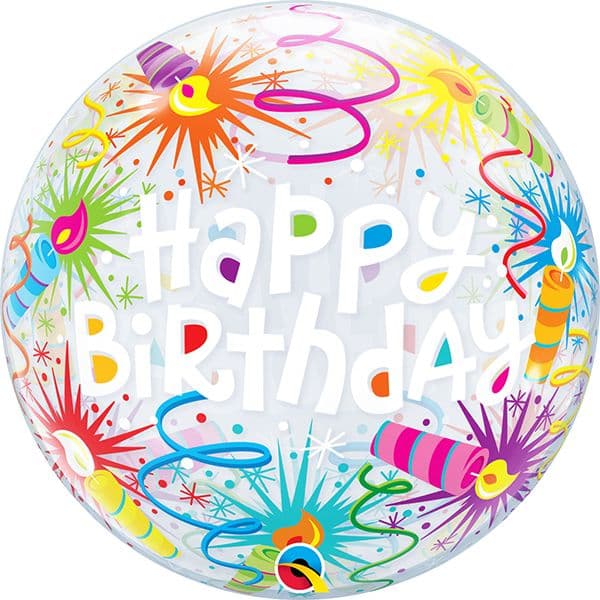 22 INCH SINGLE BUBBLE BDAY LIT CANDLES 1CTP