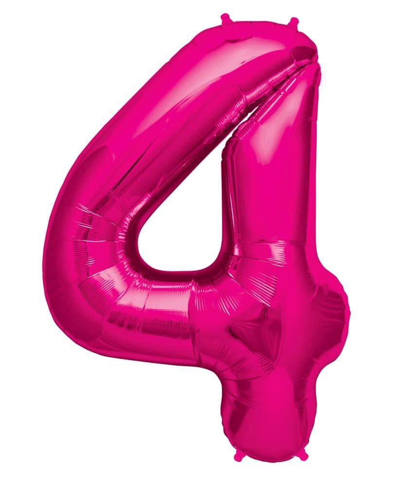 37 INCH AIR-HELIUM PINK FOIL BALLOON 4 1CTP