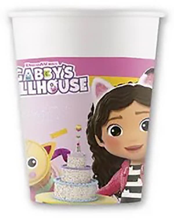 GABBYS DOLLHOUSE PAPER CUPS 200ML 8CT