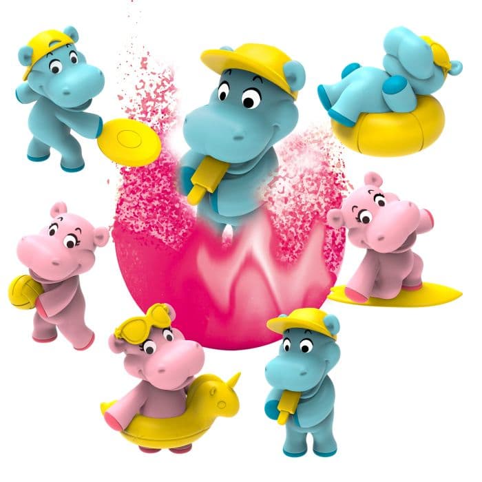 Inkee Surprise Bath Bomb Fun Beach Hippo