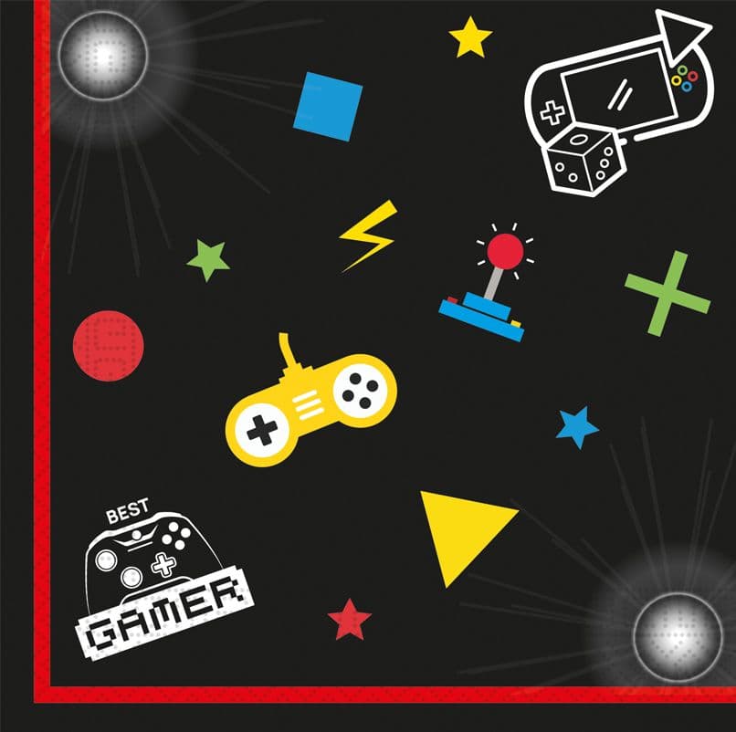 GAMING PARTY 2PLY PAPER NAPKINS 33X33CM 20CT