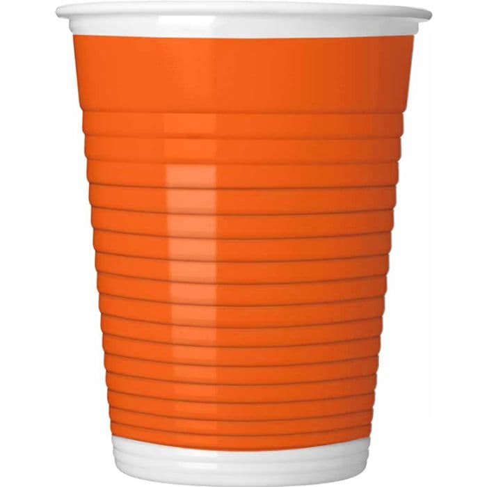 Orange Paper Cups 200ml 8ct
